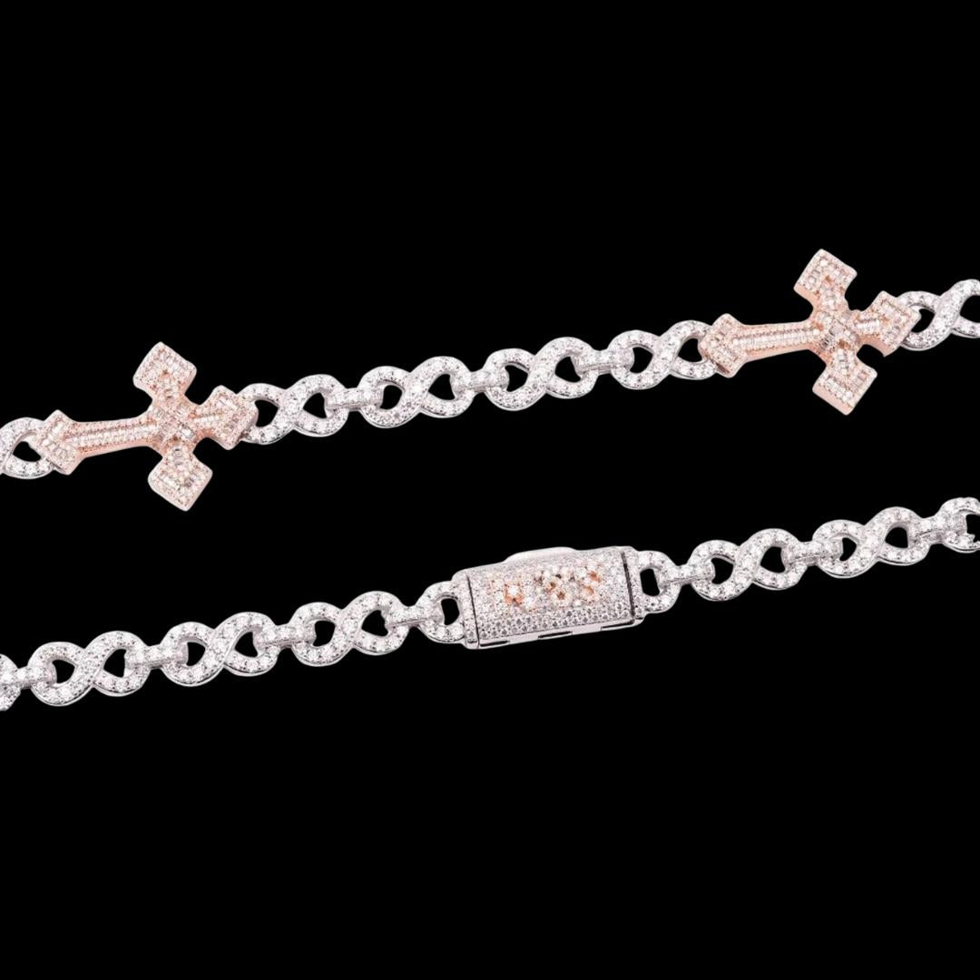 15MM Infinity Link Cross Chain with Custom Clasp Clasp View