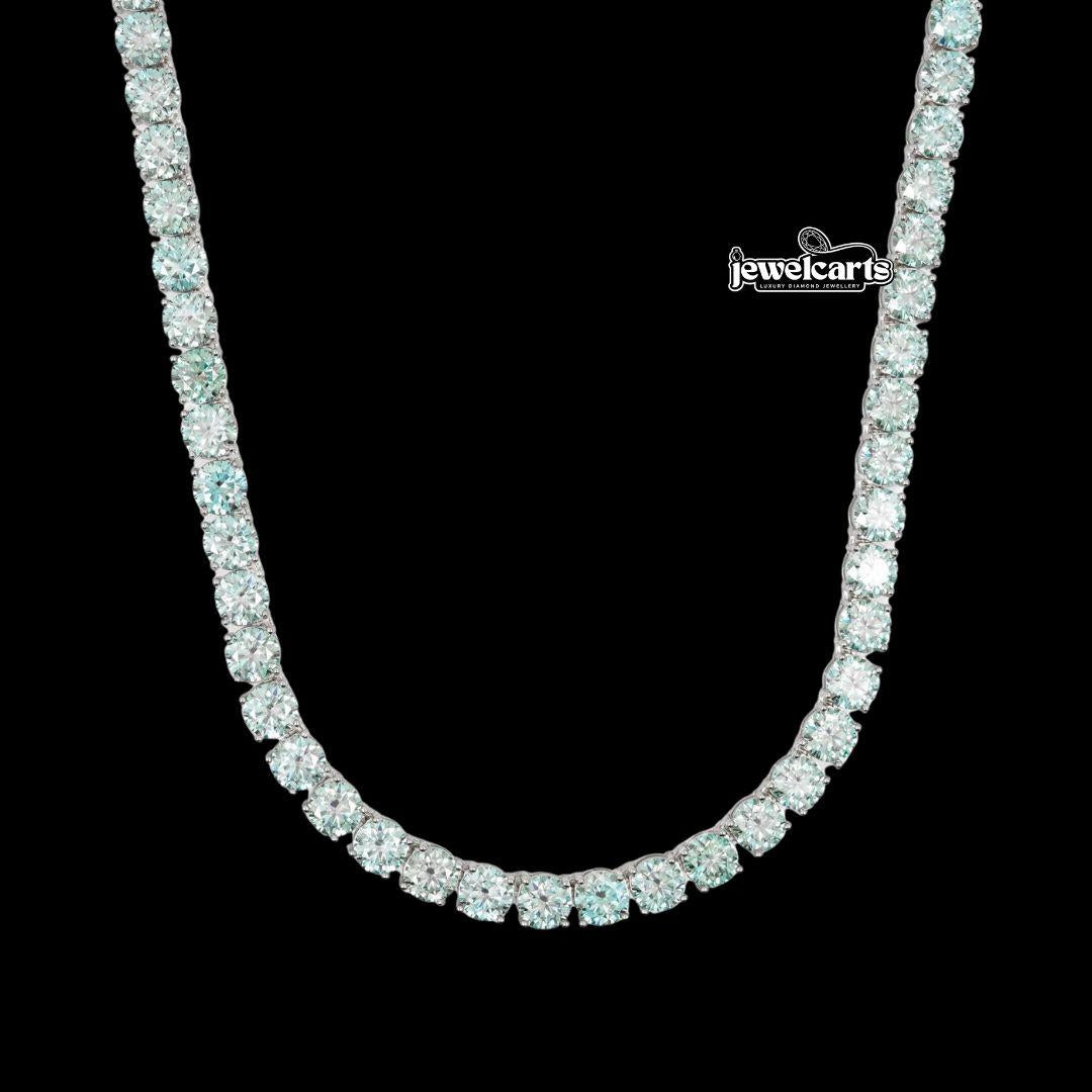 6MM VVS Moissanite Tennis Necklace in 14K Gold