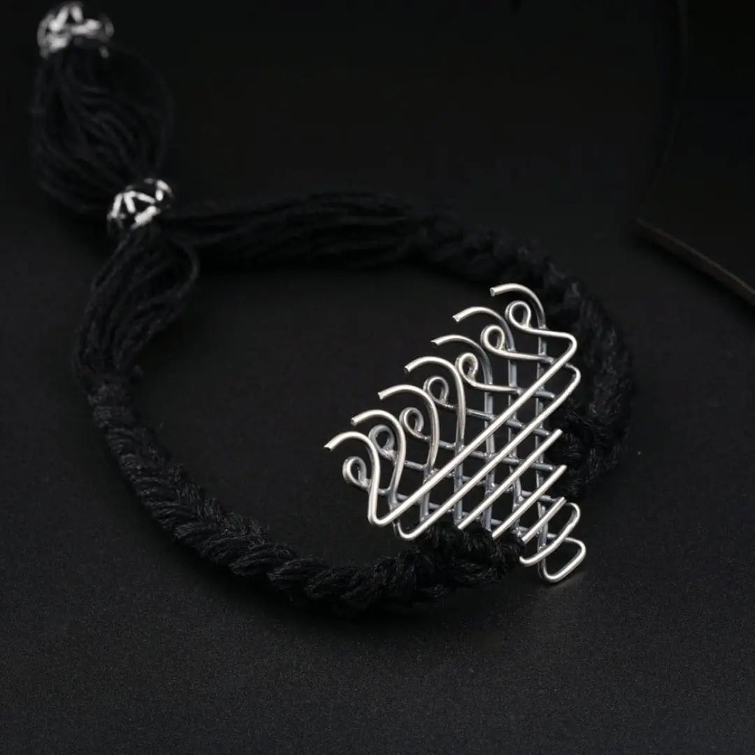 Handmade Silver Saraswati Yantra Bracelet Jewel Carts
