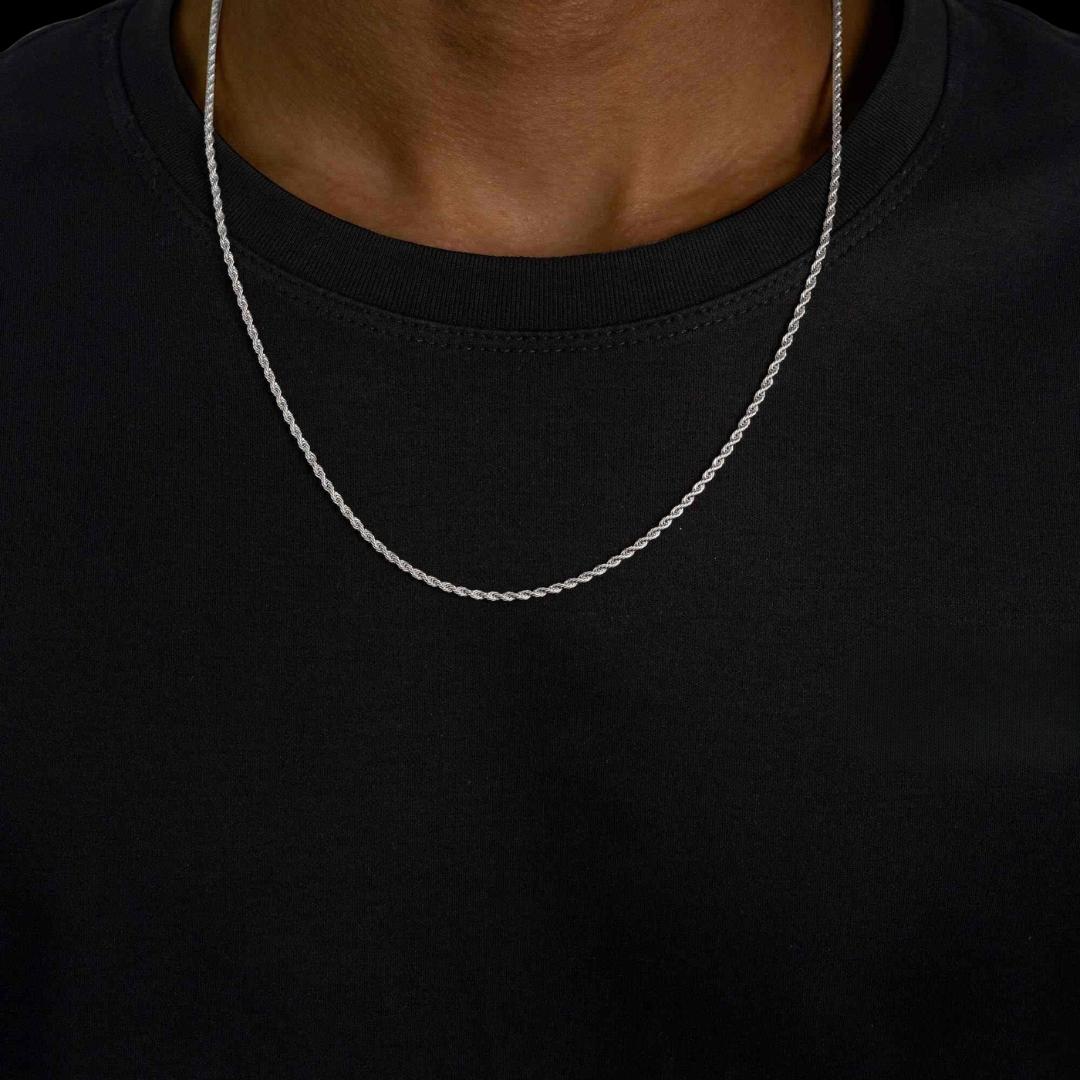 2mm Rope Chain in 925 Sterling Silver