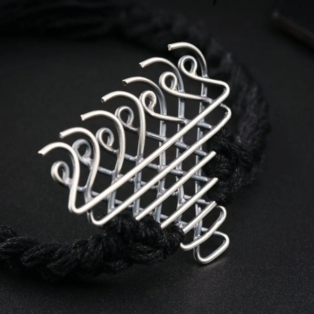 Handmade Silver Saraswati Yantra Bracelet Jewel Carts