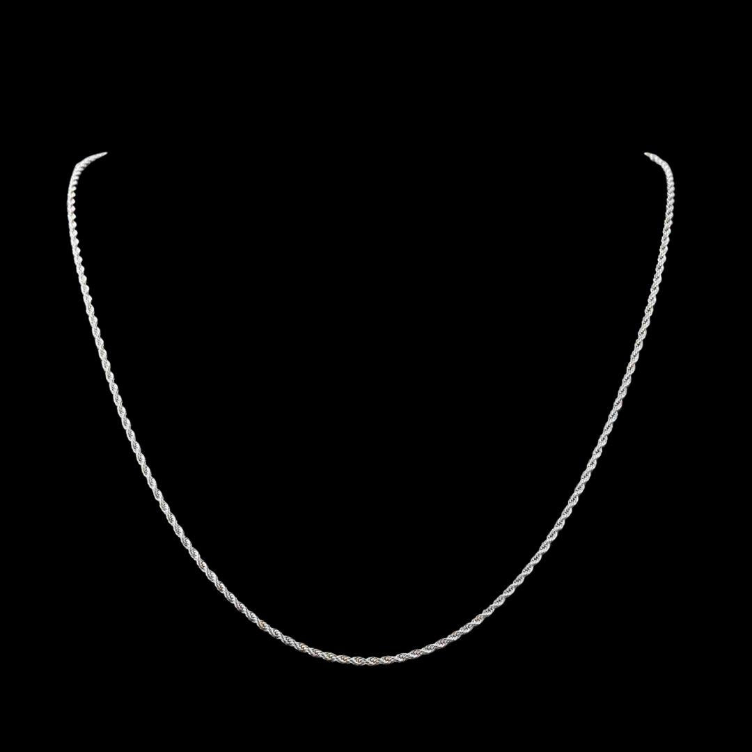 2mm Rope Chain in 925 Sterling Silver