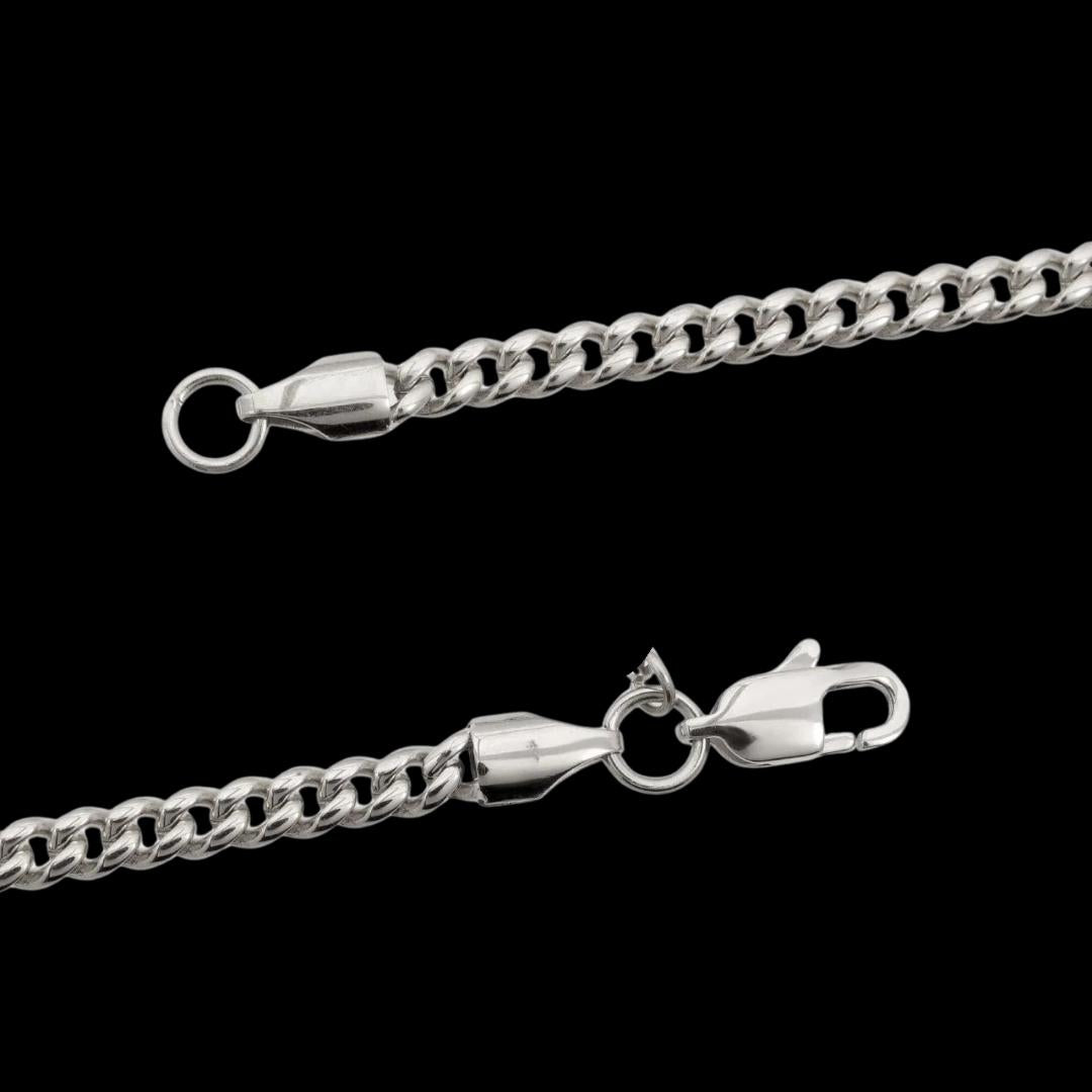 4MM 925 Sterling Silver Moissanite Cuban Link Chain Clasp View