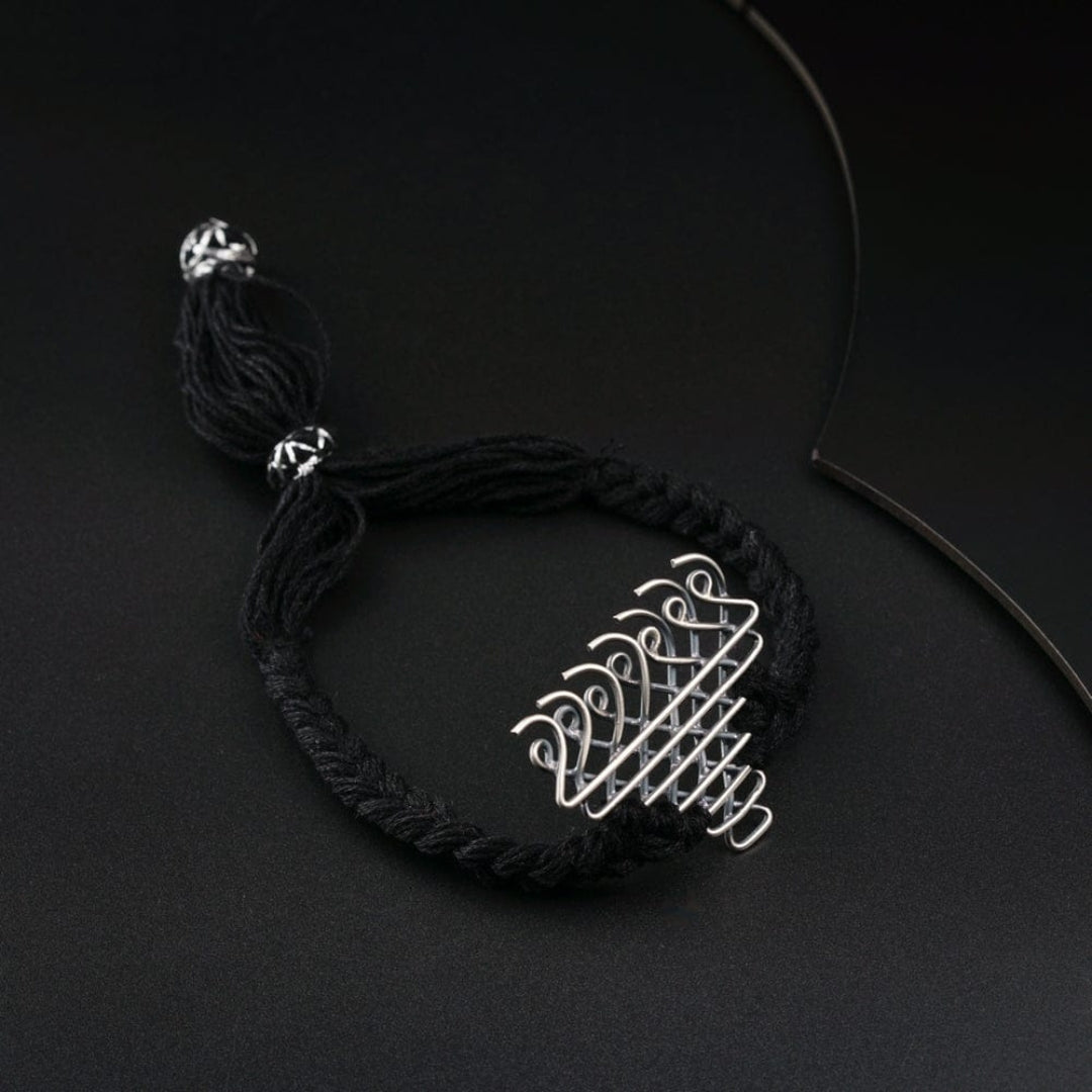 Handmade Silver Saraswati Yantra Bracelet Jewel Carts