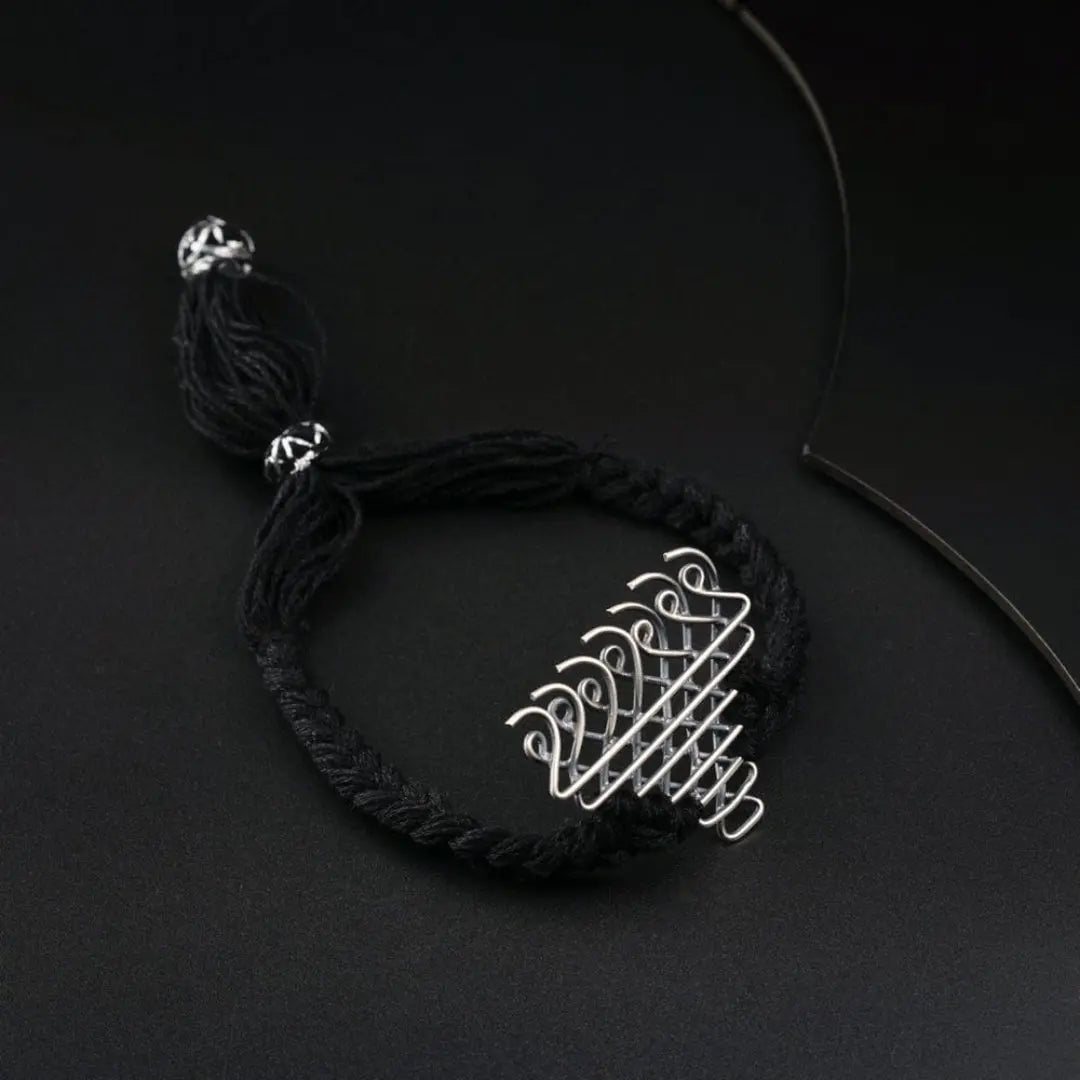 Handmade Silver Saraswati Yantra Bracelet Jewel Carts