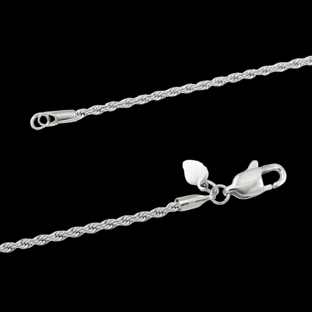 2mm Rope Chain in 925 Sterling Silver