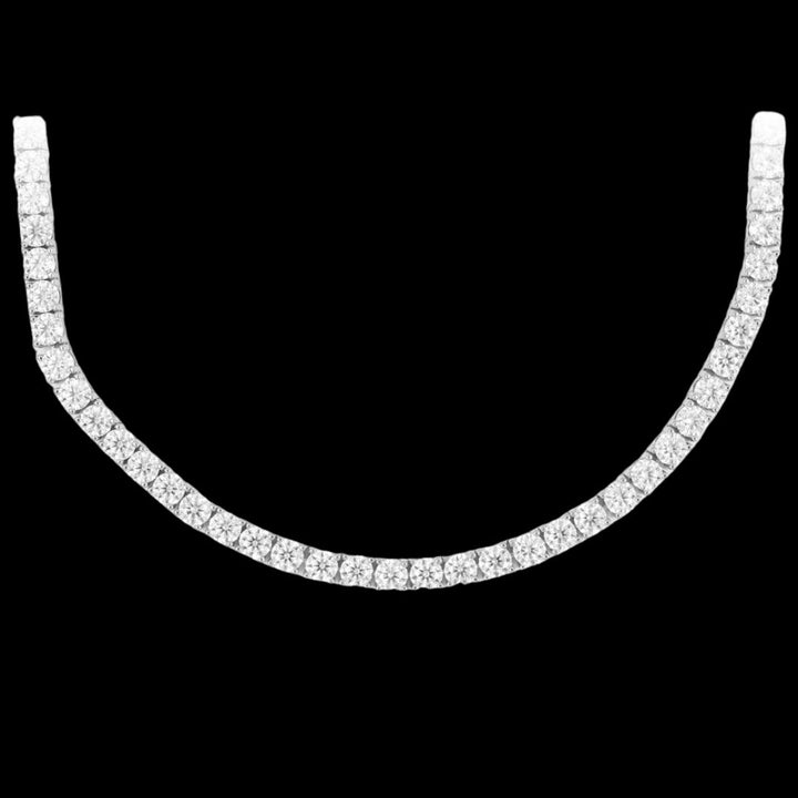 4mm Moissanite Tennis Chain in 14K White Gold Close Up View