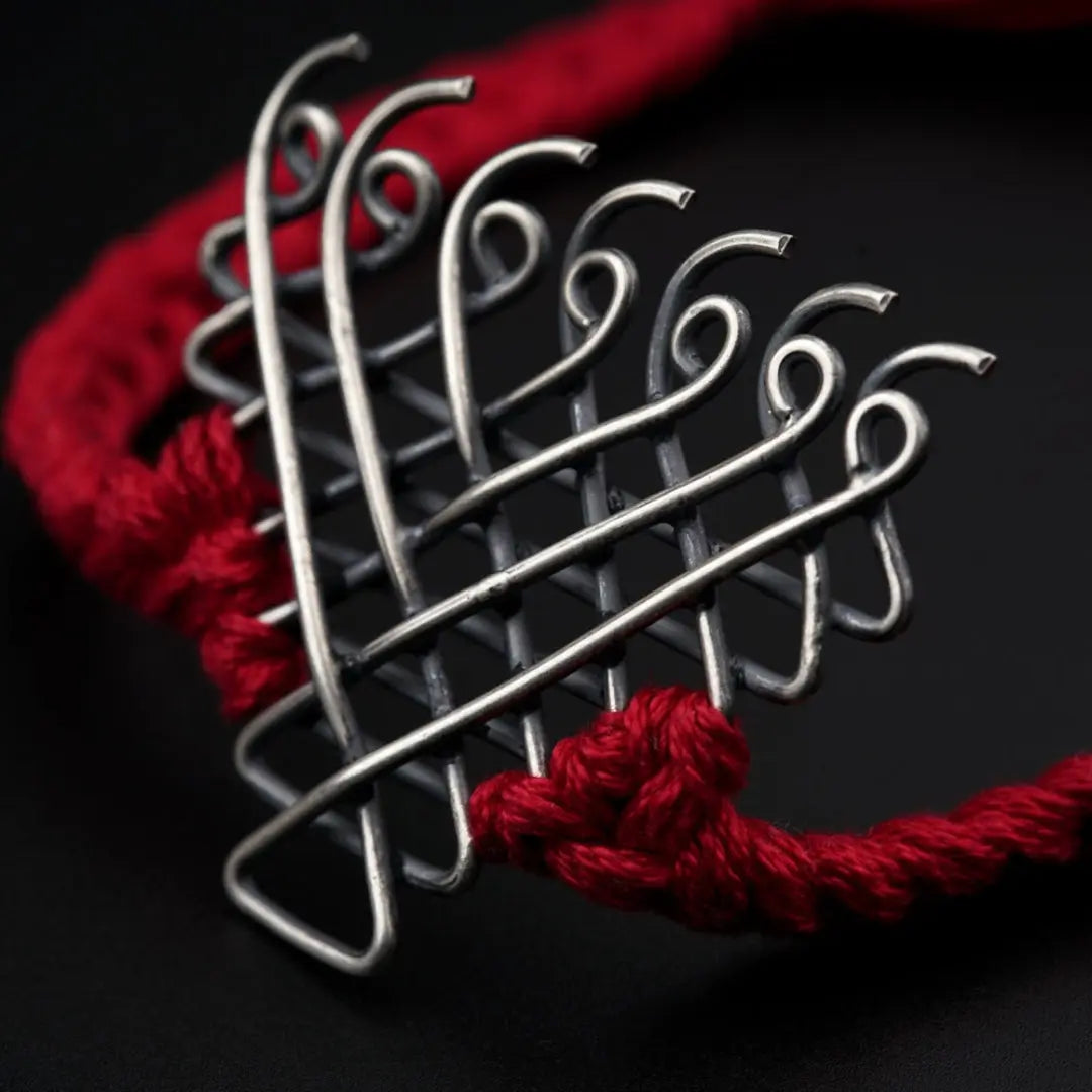 Handmade Silver Saraswati Yantra Bracelet Jewel Carts