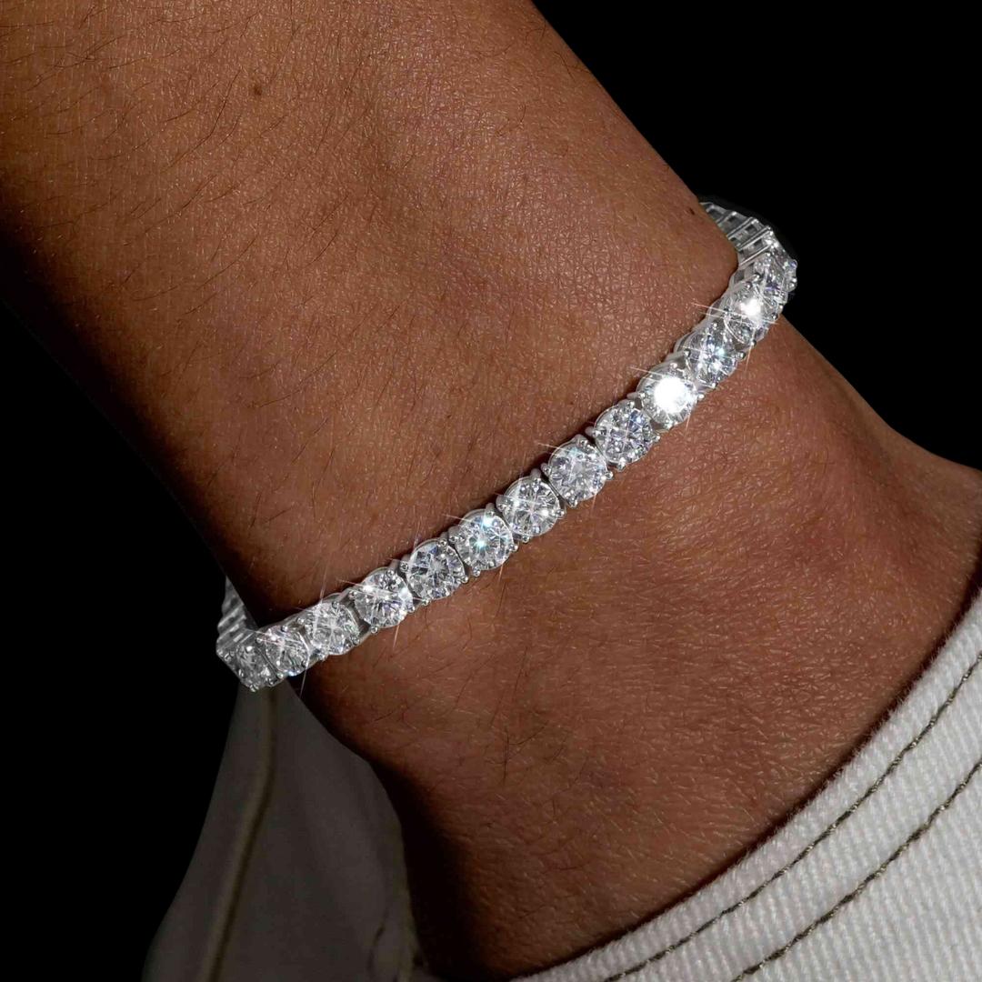 5MM Moissanite Tennis Chain and Bracelet Set