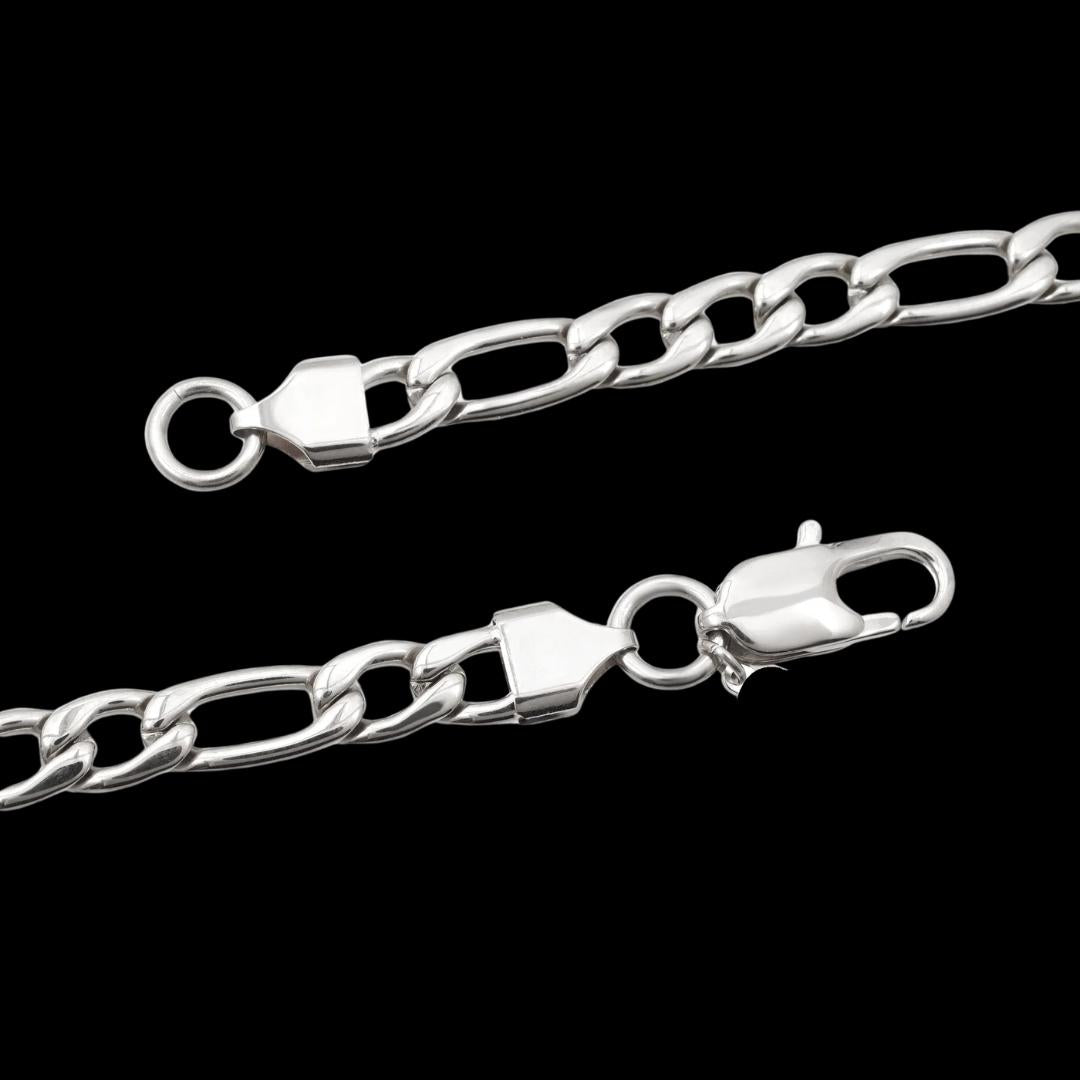 7mm Cuban Link Chain in 925 Sterling Silver Clasp View