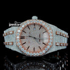 AP Royal Oak Stick Markers Dial Fully Iced Out Two Tone Moissanite Watch