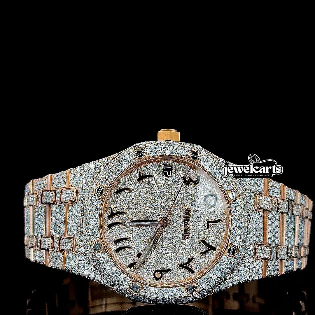 AP Watch Bust Down Moissanite Front View