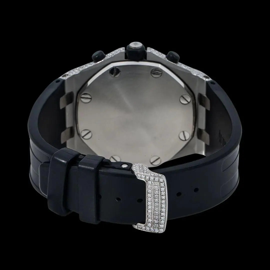Black Moissanite AP Watch Caseback View