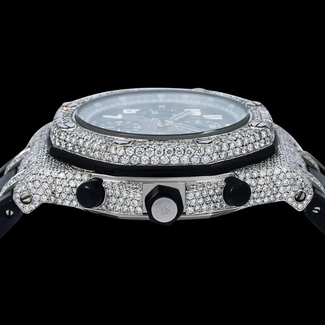 Black Moissanite AP Watch Crown View