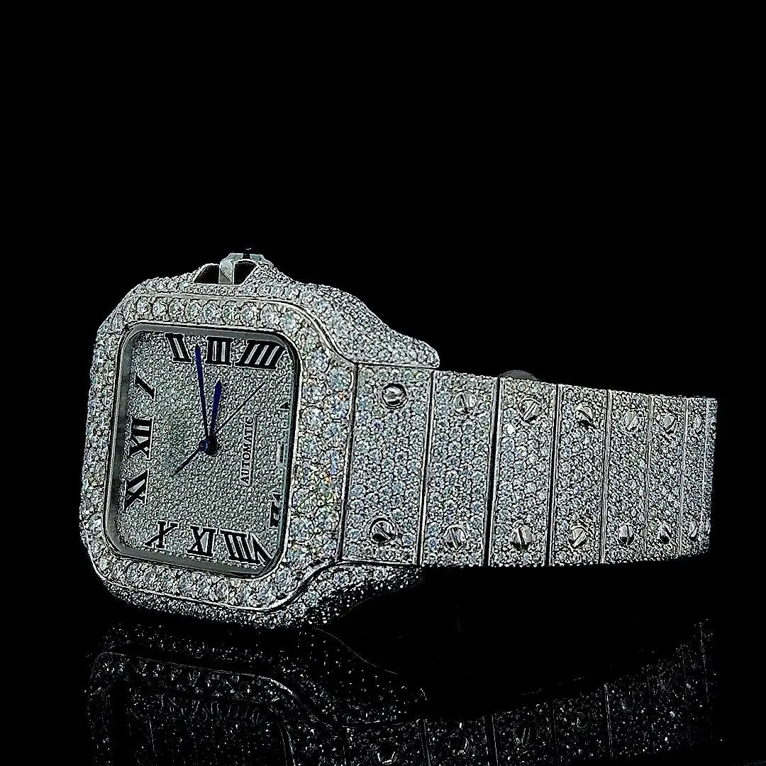 Cartier Moissanite Watch Left Profile View