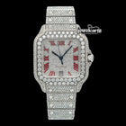 Cartier Watch Bust Down Moissanite