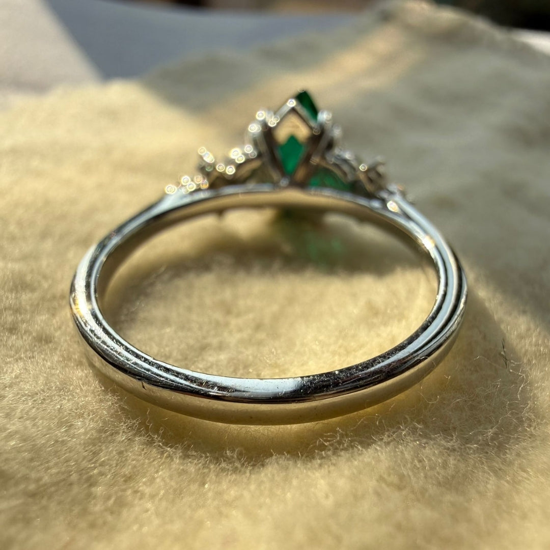 Vintage Style Green AD Diamond Bridal Set For Woman