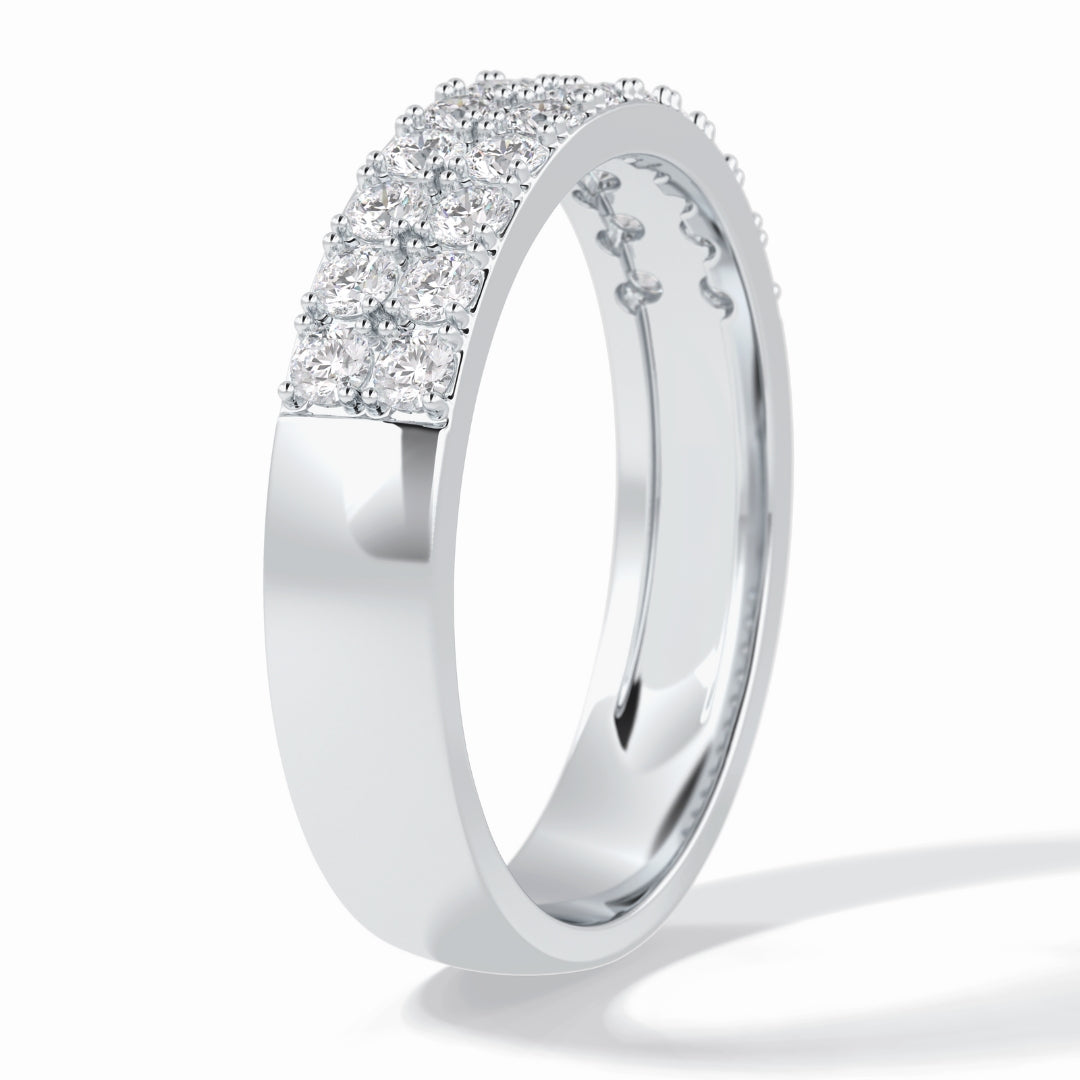 Moissanite 2.20 CT Round Cut Diamond Top-Rated Band