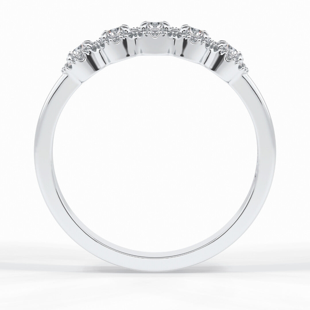 Moissanite 2.00 CT Round Cut Diamond Handmade Band