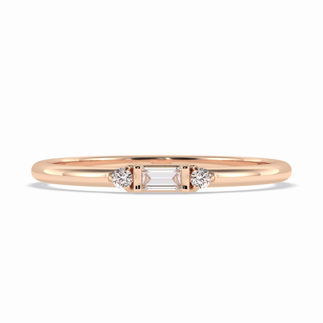 Moissanite 1.50 CT Baguette Cut Diamond Casual Wear Band