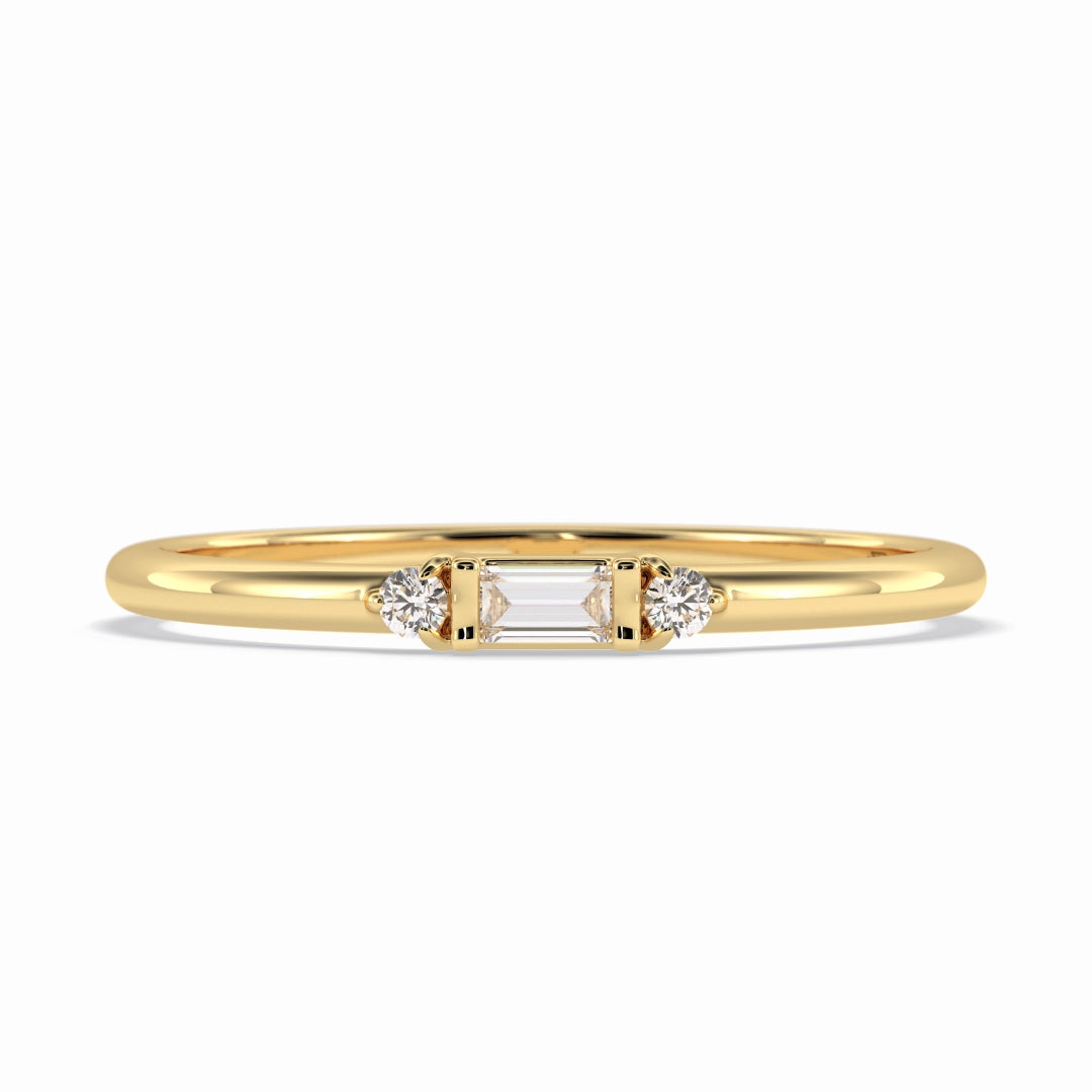 Moissanite 1.50 CT Baguette Cut Diamond Casual Wear Band
