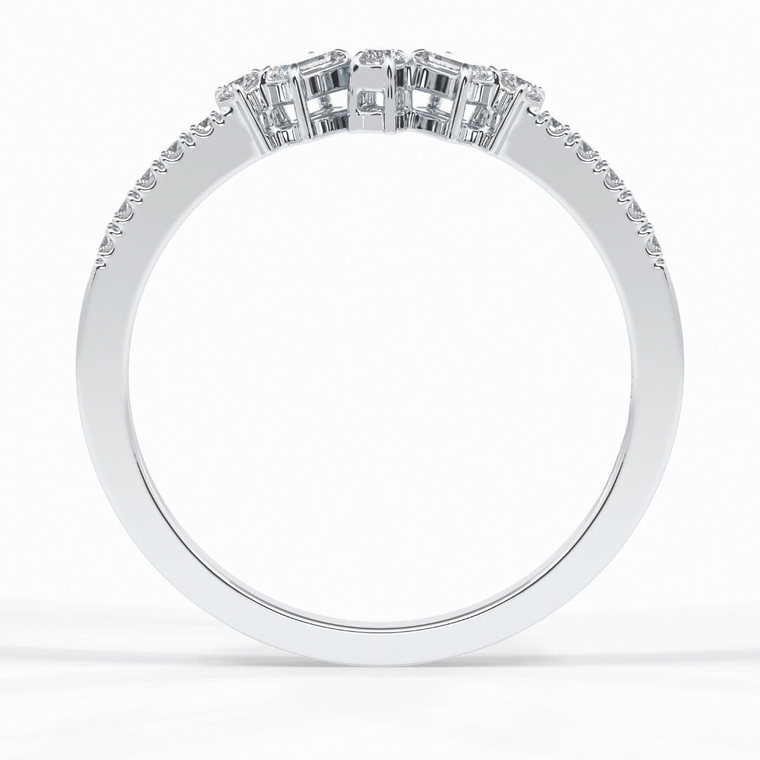 Moissanite 1.91 CT Round Cut Diamond Anniversary Band