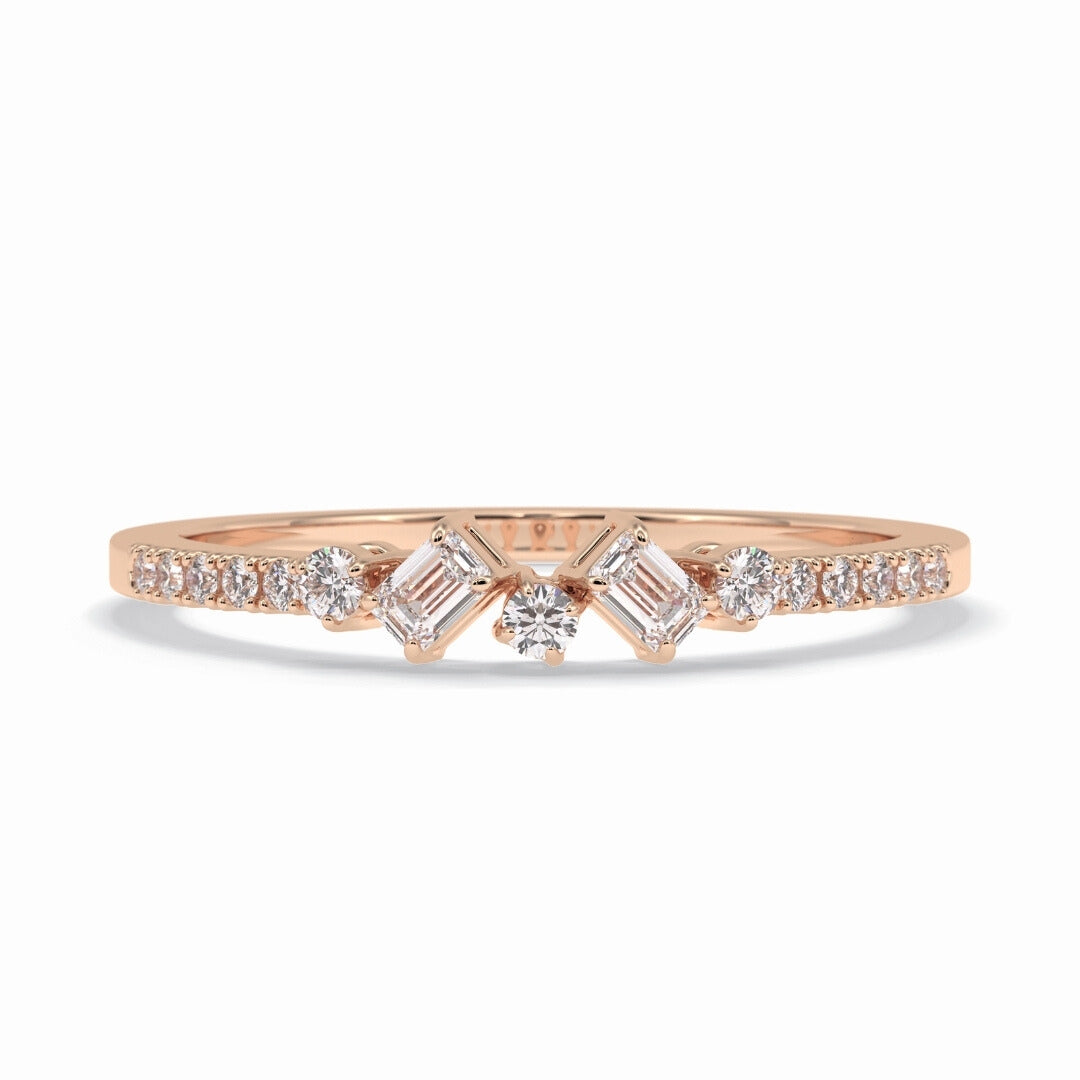 Moissanite 1.91 CT Round Cut Diamond Anniversary Band