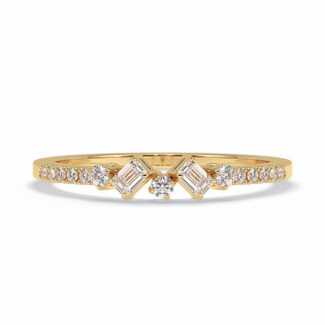 Moissanite 1.91 CT Round Cut Diamond Anniversary Band