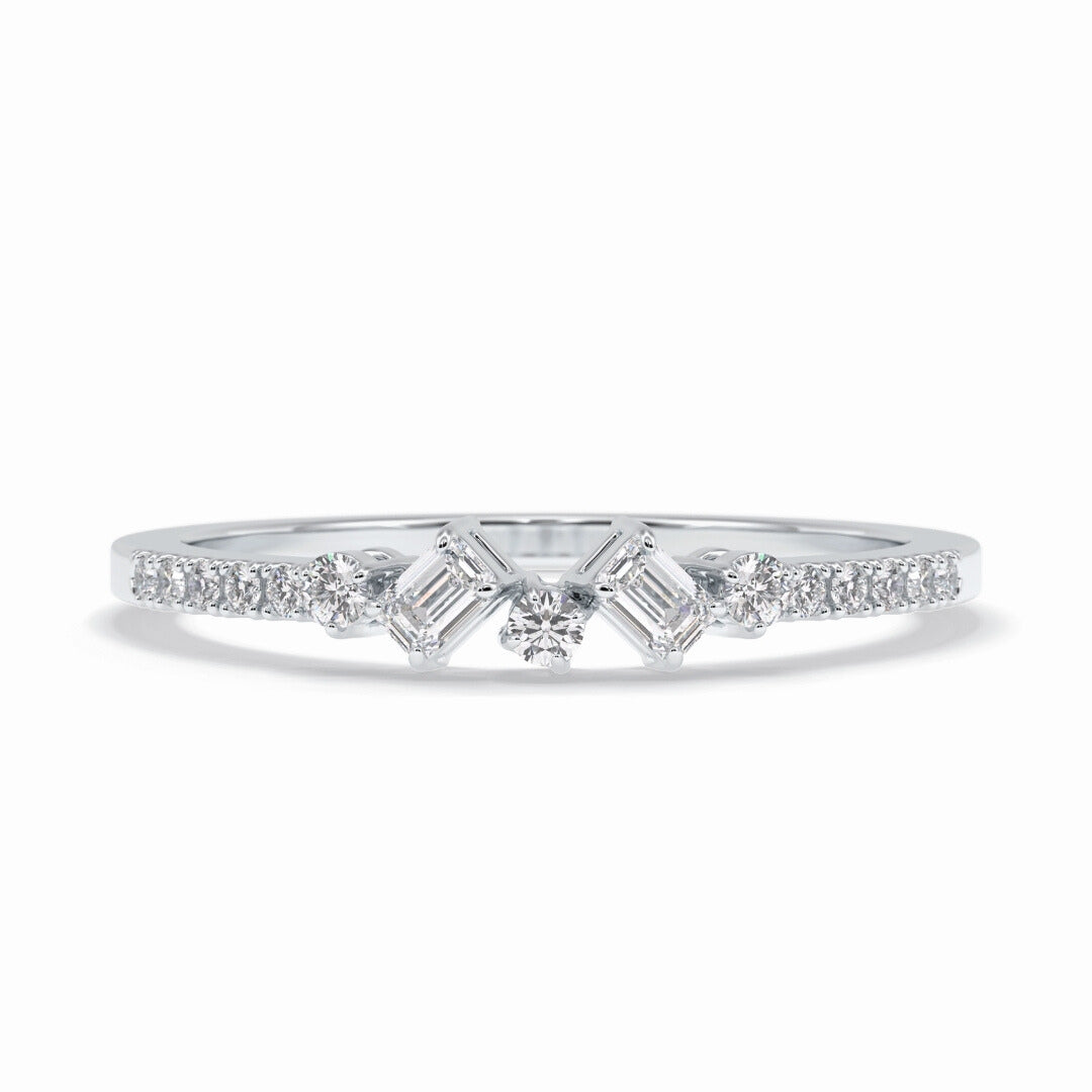 Moissanite 1.91 CT Round Cut Diamond Anniversary Band