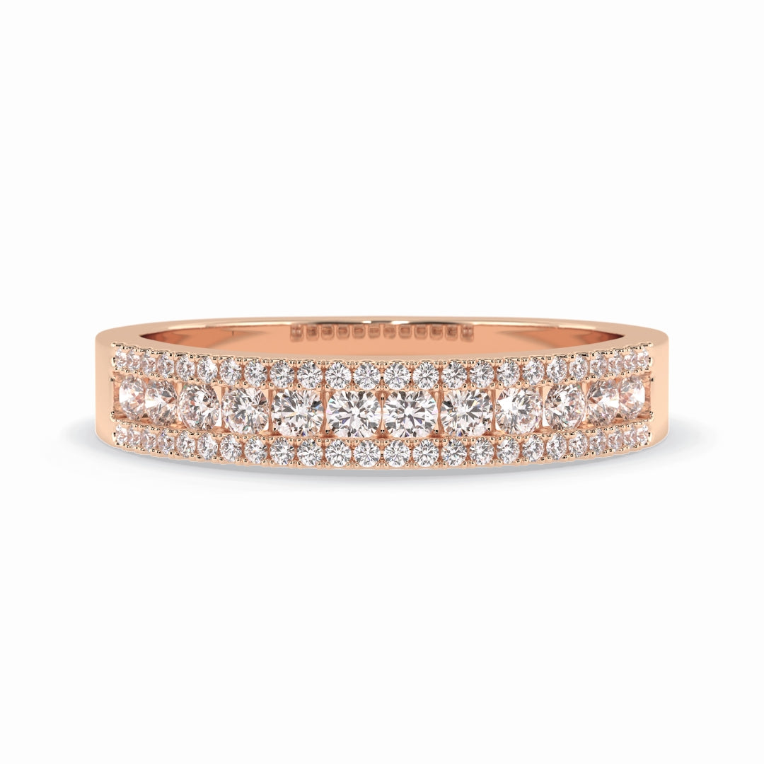 Moissanite 2.22 CT Round Cut Diamond Mother's Day Special Band