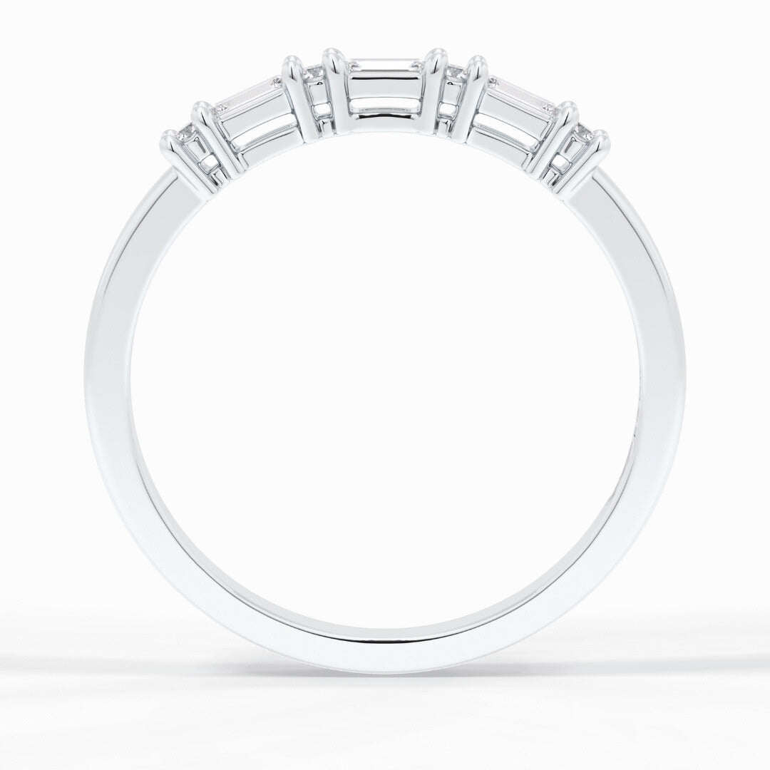 Moissanite 1.20 CT Round Cut Diamond Daily Wear Band