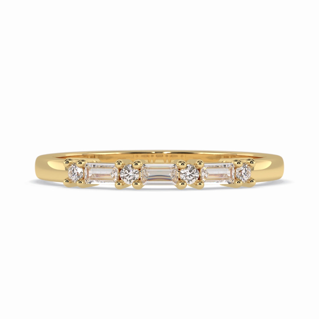 Moissanite 1.20 CT Round Cut Diamond Daily Wear Band