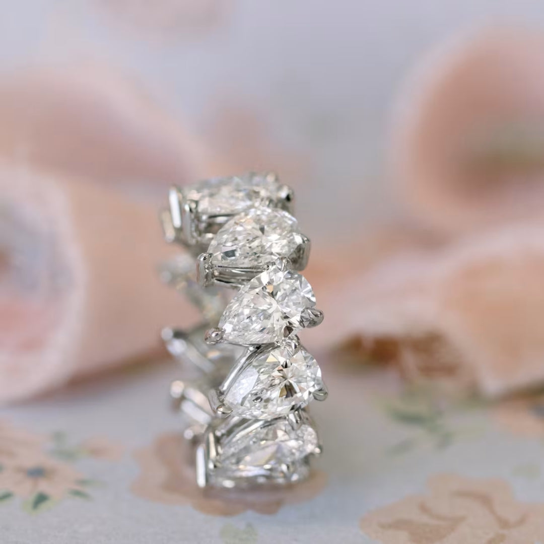Aspirational Pear Cut Diamond Wedding Band