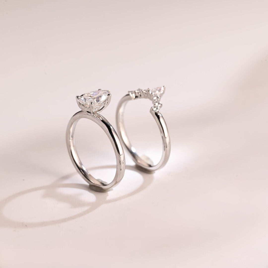 Alluringly Pear Cut Diamond Handmade Ring