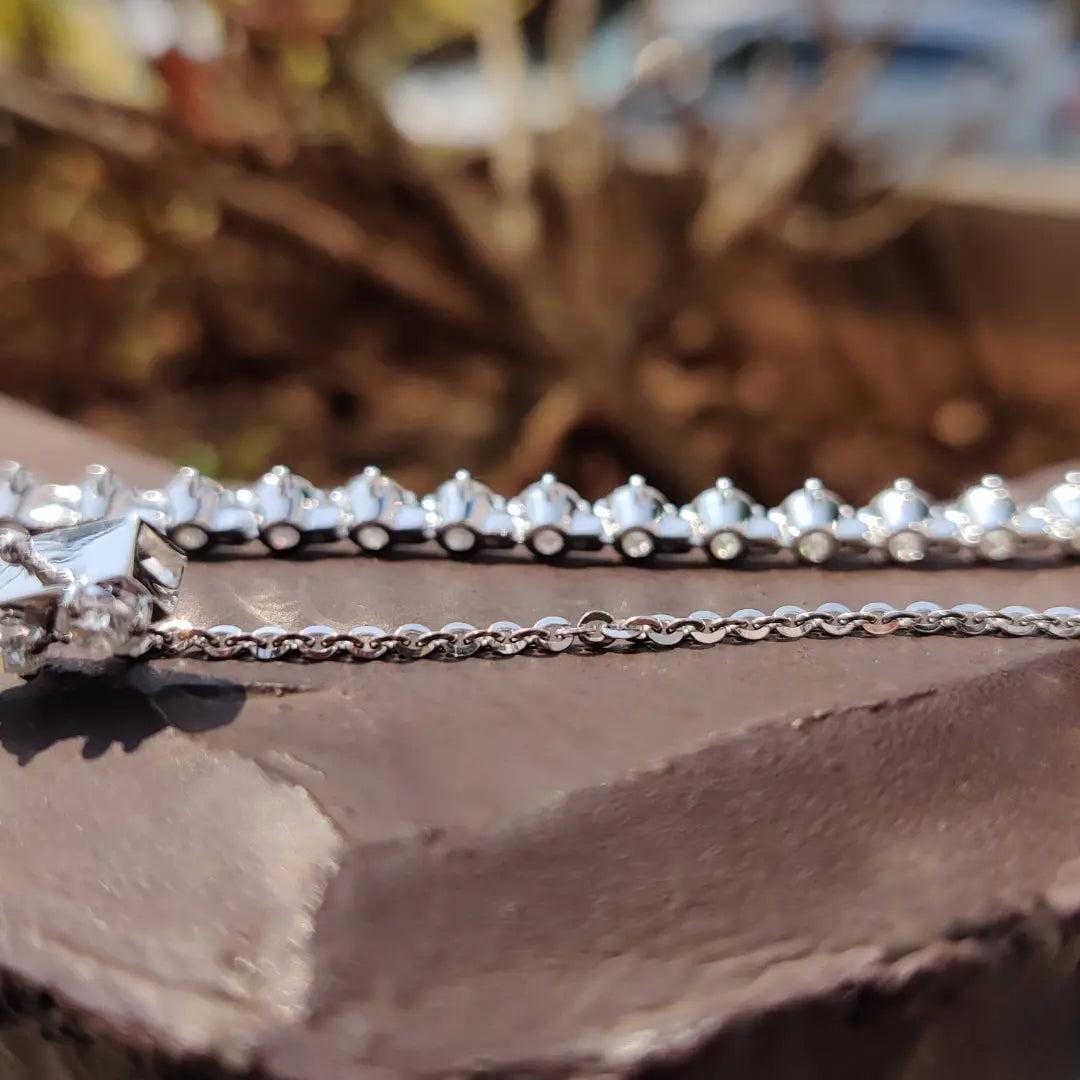 Moissanite 27.47 CT Round Diamond Handmate Bracelet Jewel Carts