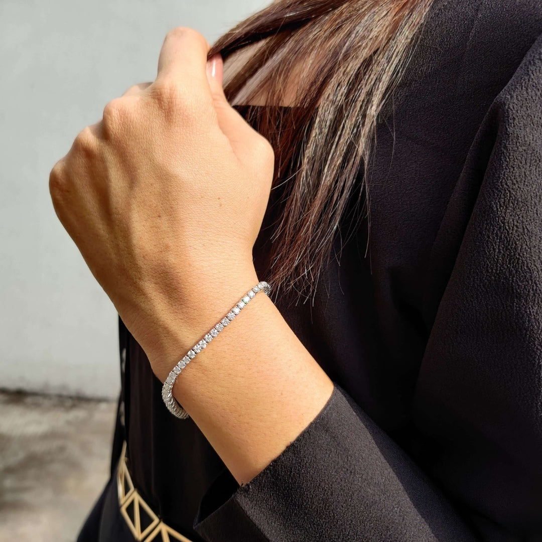 Moissanite 29.32 CT Round Diamond Gothic Bracelet