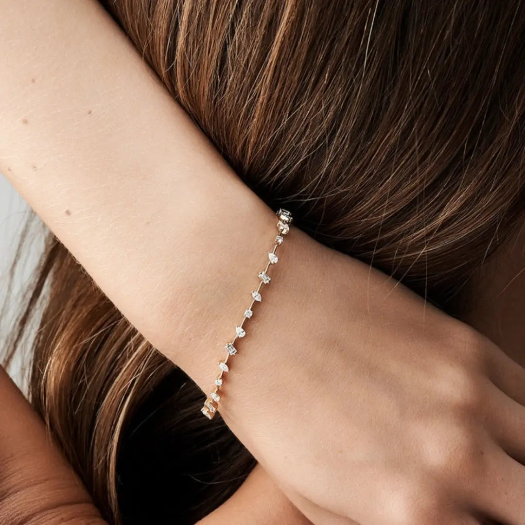Moissanite 7.50 CT Multi Diamond Minimalist Bracelet Jewel Carts