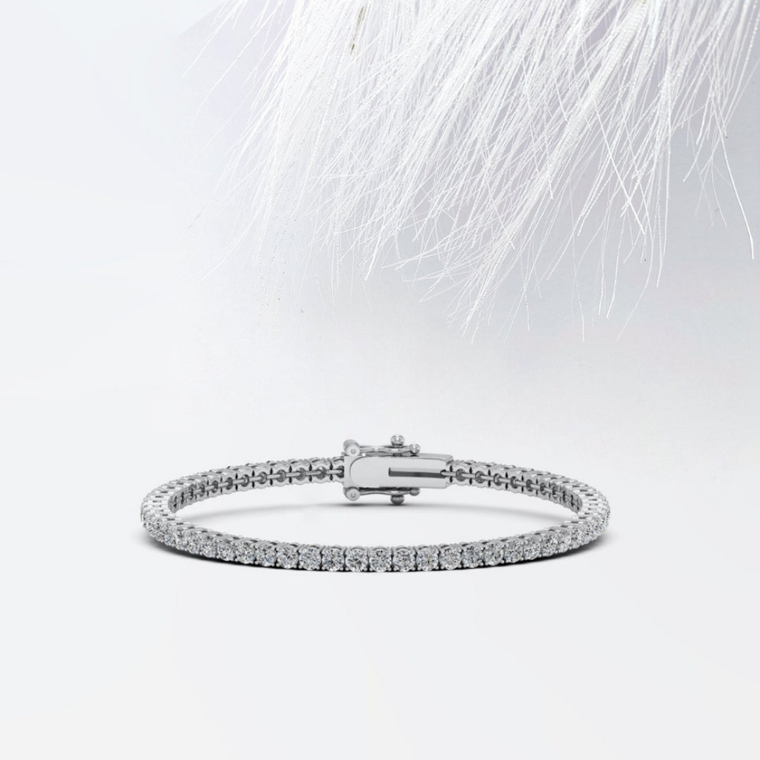 Moissanite 7.87 CT Round Diamond Minimalist Bracelet Jewel Carts