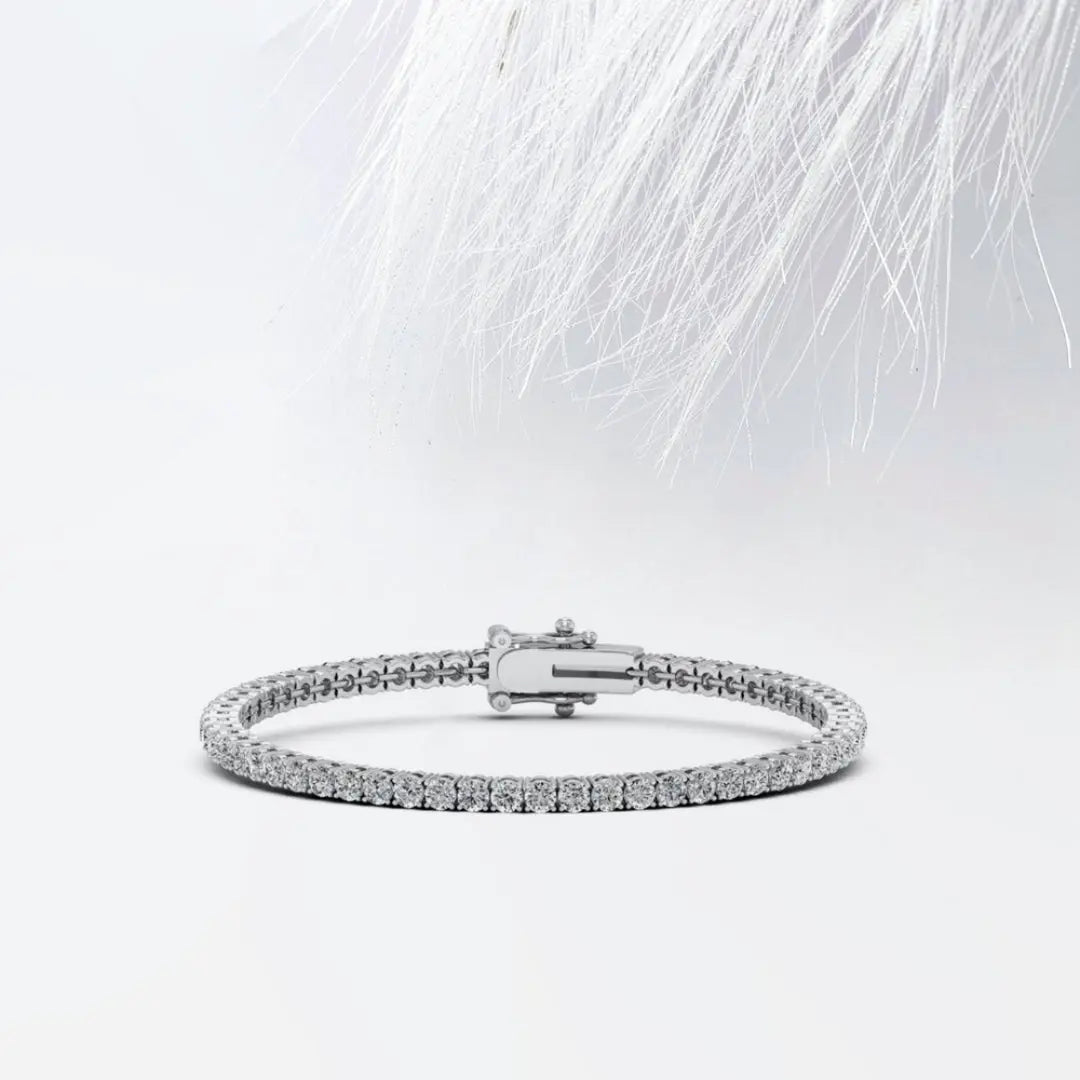 Moissanite 7.87 CT Round Diamond Minimalist Bracelet Jewel Carts