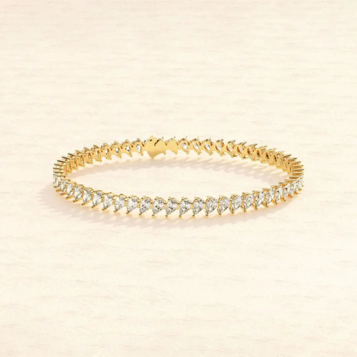 Moissanite 8.75 CT Pear Diamond Gothic Bracelet Jewel Carts