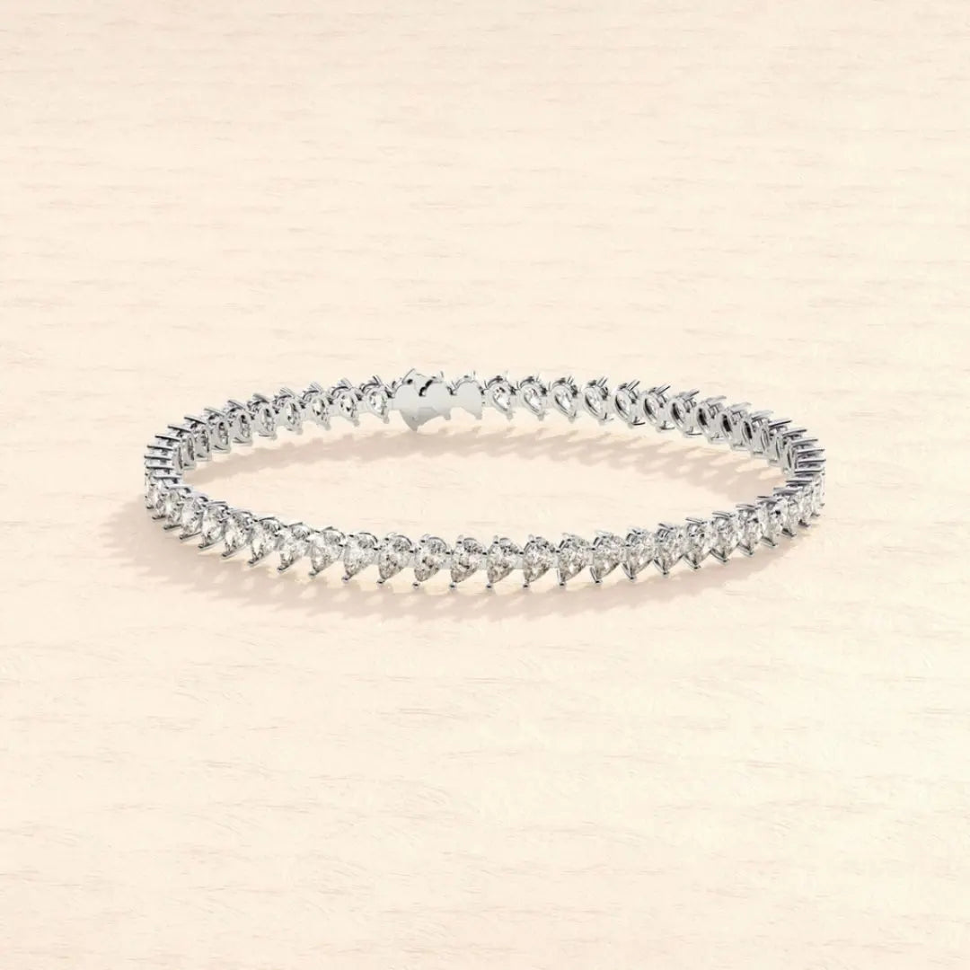 Moissanite 8.75 CT Pear Diamond Gothic Bracelet Jewel Carts