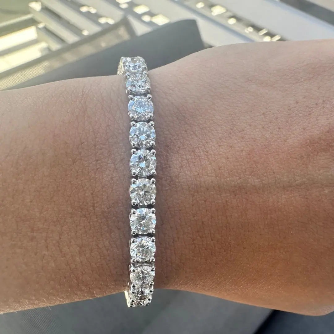 Moissanite 15.00 CT Round Diamond Art Nouveu Bracelet Jewel Carts