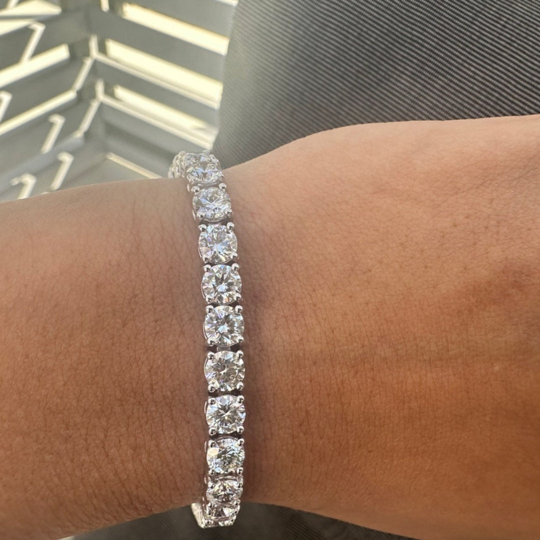 Moissanite 15.00 CT Round Diamond Art Nouveu Bracelet Jewel Carts
