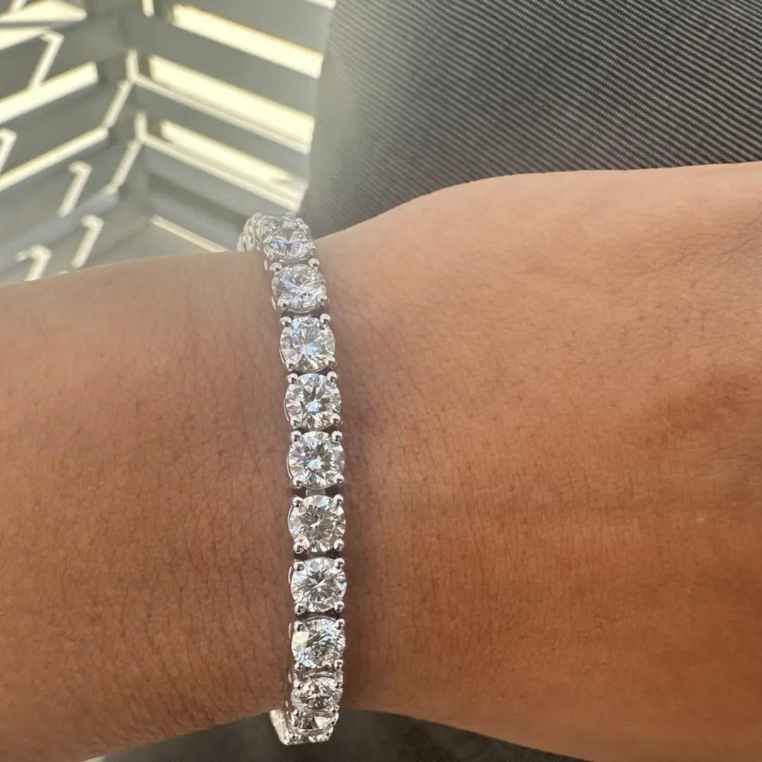 Moissanite 15.00 CT Round Diamond Art Nouveu Bracelet Jewel Carts