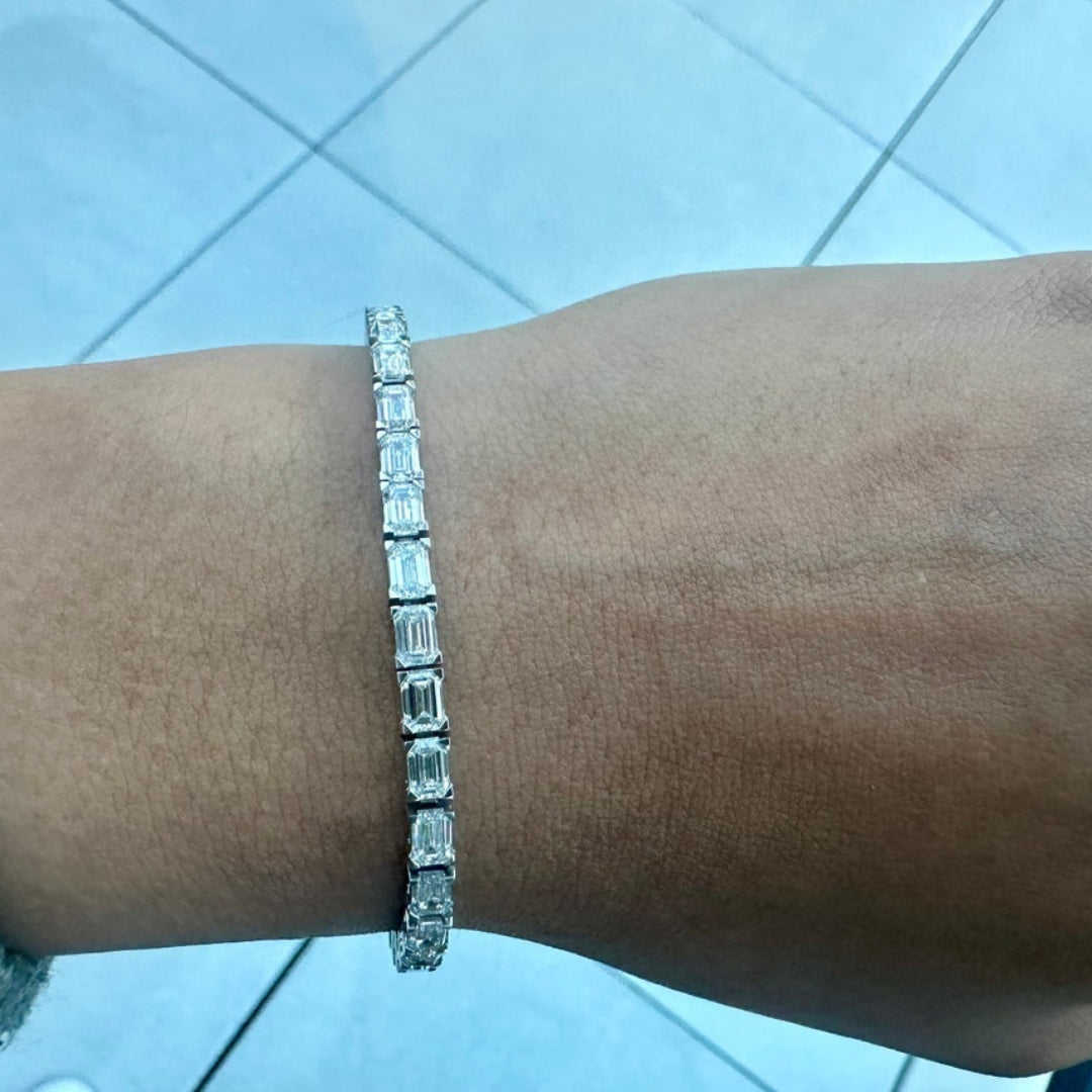 Moissanite 8.00 CT Emerald Diamond Boho & Hippie Bracelet Jewel Carts