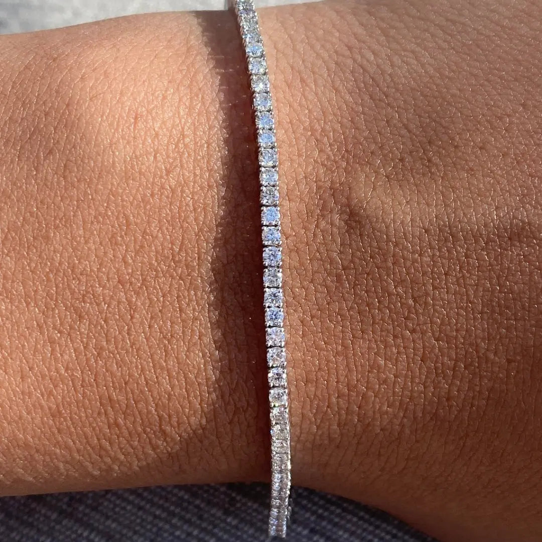 Moissanite 9.20 CT Round Diamond Edwardian Bracelet Jewel Carts