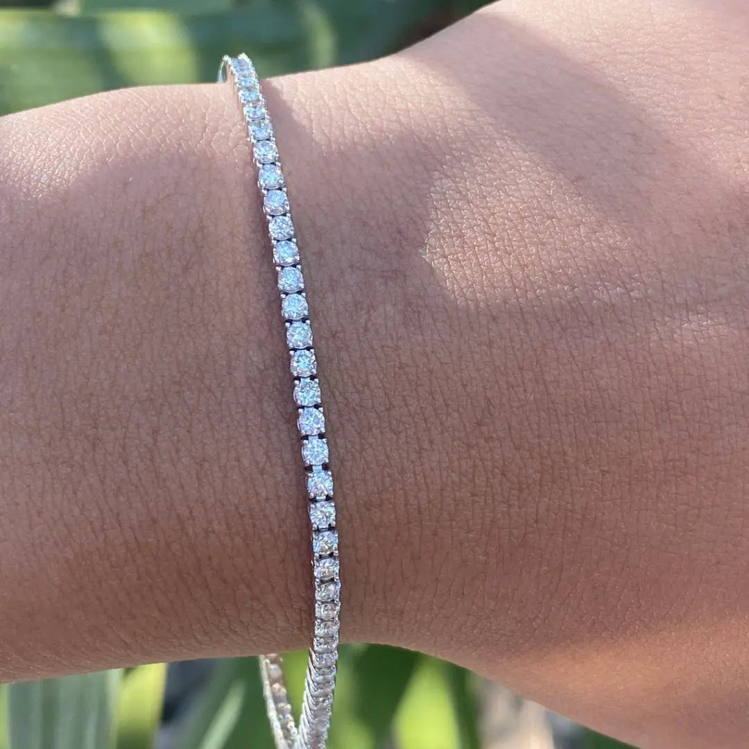 Moissanite 9.20 CT Round Diamond Edwardian Bracelet Jewel Carts