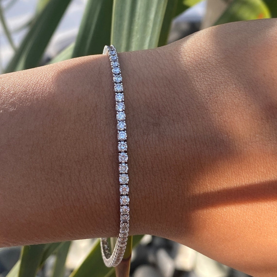Moissanite 7.20 CT Round Diamond Victorian Bracelet Jewel Carts