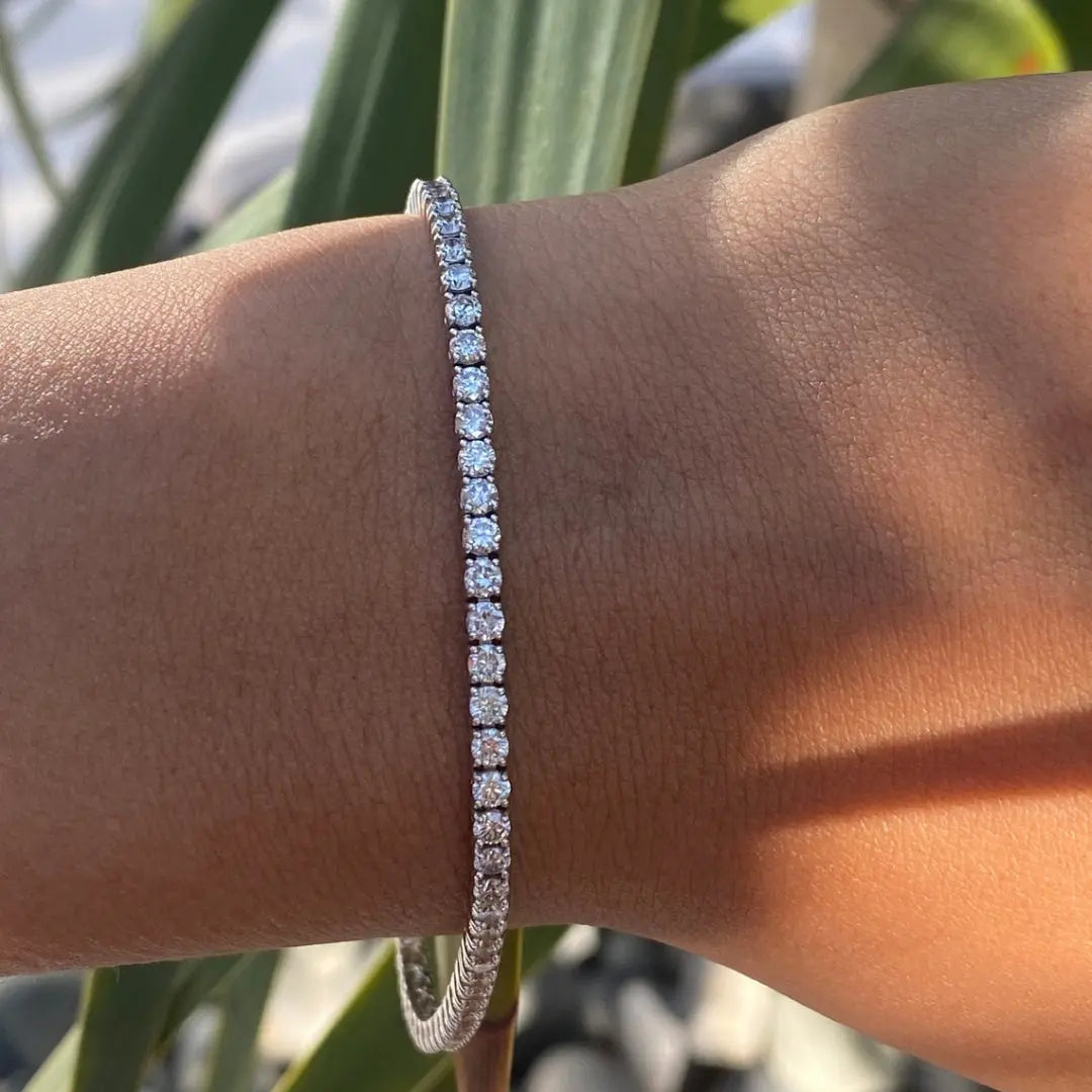 Moissanite 7.20 CT Round Diamond Victorian Bracelet Jewel Carts