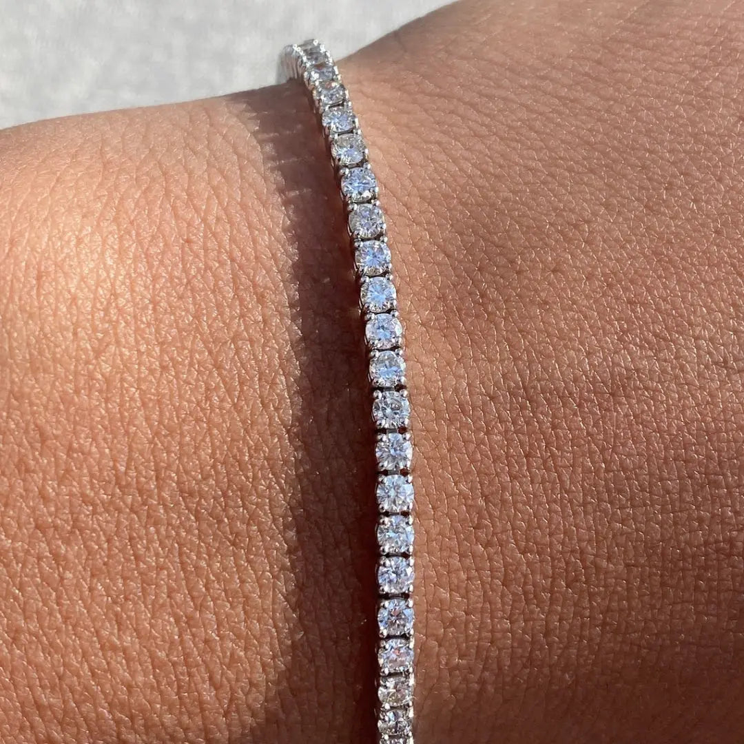 Moissanite 7.20 CT Round Diamond Victorian Bracelet Jewel Carts